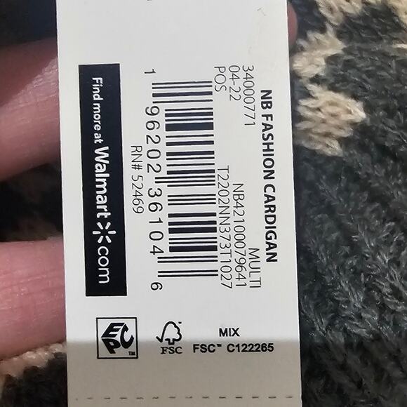 XXL Cropped Checkered Cardigan Y2K Revival Oversized Retro Aesthetic Cozy NWT - Picture 10 of 11